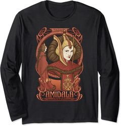 star wars padme amidala queen portrait long sleeve