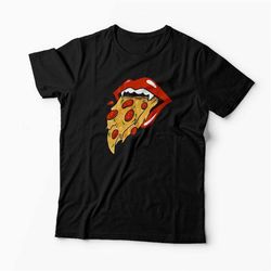 tongue-and-lips rolling stones shirt, pizza lust shirt, pizza tshirt, pizza lover tshirt, gift for pizza lover, pizza sh