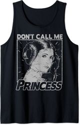 star wars princess leia don't call me princess poster tank top