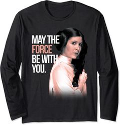 star wars princess leia may the force be with you portrait long sleeve