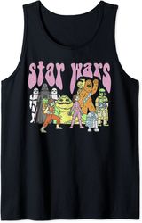 star wars psychedelic group poster tank top