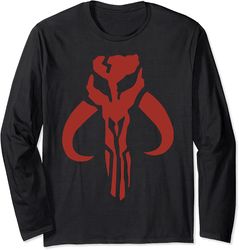 star wars red mandalorian logo long sleeve