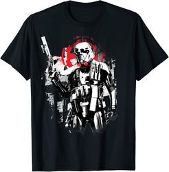 star wars rogue one death trooper grunge graphic t-shirt