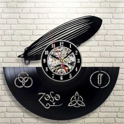 english rock band vinyl record wall clock, unique home decor, vintage wall art for living room, anniversary gift idea fo