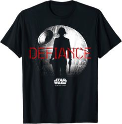 star wars rogue one jyn silhouette defiance graphic t-shirt