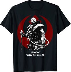 star wars saw gerrera rogue one portrait rebel t-shirt
