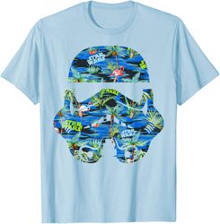 star wars stormtrooper hawaiian print helmet t-shirt c1