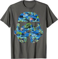 star wars stormtrooper hawaiian print helmet t-shirt c2