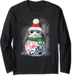 star wars stormtrooper up to snow good funny holiday long sleeve