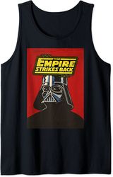 star wars the empire strikes back darth vader red poster tank top