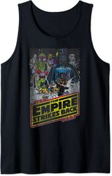 star wars the empire strikes back group poster tank top