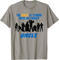 star wars the force matching family uncle t-shirt