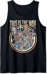star wars the mandalorian group shot this is the way tank top