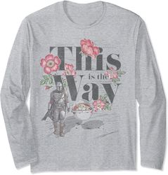 star wars the mandalorian this is the way floral long sleeve