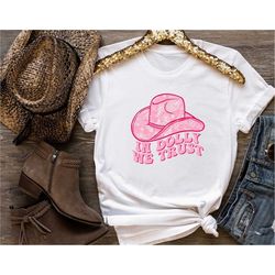 dolly parton tshirt, in dolly we trust, dolly parton, paisley cowboy hat, dolly parton shirt, nashville shirt, gift for