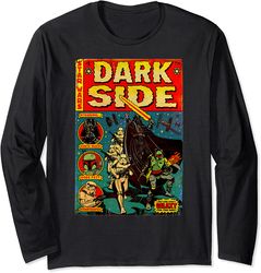 star wars vader dark side retro comic cover long sleeve tee