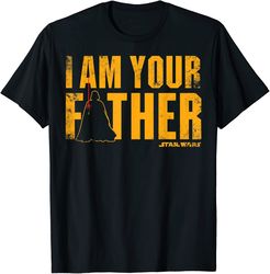 star wars vader i am your father silhouette graphic t-shirt