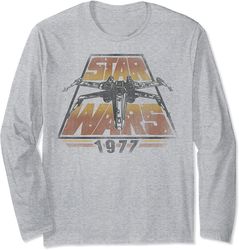 star wars x-wing 1977 vintage retro graphic long sleeve tee