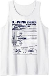 star wars x-wing schematics tank top