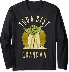 star wars yoda best grandma cartoon yoda long sleeve