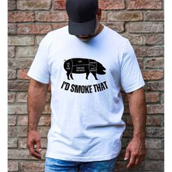 id smoke that tshirt, meat smoking shirt, shirt for meat smoking, bbq shirt, pork tshirt, smoke meat