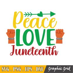 peace love juneteenth svg freedom day svg cut file vinyl decal file for silhouette cameo cricut file iron on transfer