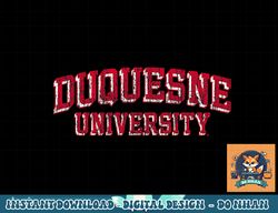 duquesne dukes vintage block logo officially licensed navy  png, sublimation