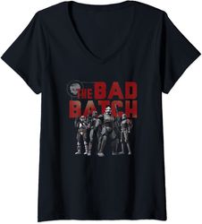 womens star wars the bad batch wrecker hunter tech crosshair v-neck