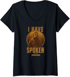 womens star wars the mandalorian kuiil i have spoken circle v-neck