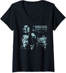 womens star wars the mandalorian the child where i go he goes v-neck