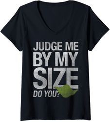 womens star wars yoda judge me by my size do you v-neck