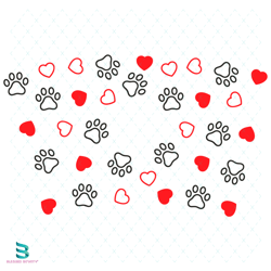 paws starbucks full wrap svg, starbucks wrap svg, full wrap starbucks