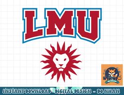 loyola marymount lions arch over logo officially licensed  png, sublimation