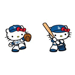 hello kitty vector la baseball dodgers logo svg