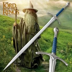 forged high steel glamdring sword of gandalf from lord of the rings replica sword with scabbard