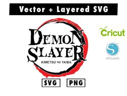 demon slayer svg & png files for cricut machine , anime svg , manga svg , goku svg