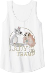 disney the lady and the tramp eating spaghetti tank top