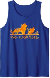 disney the lion king group shot no worries splatter tank top