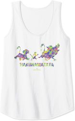 disney the lion king hakuna matata paint splatter silhouette tank top