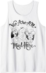 disney alice in wonderland group shot we are all mad here tank top