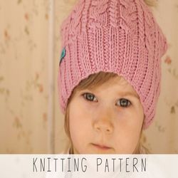 knitting pattern cable beanie knitting pattern, cable hat knitting pattern women cable hat knitting pattern easy knit