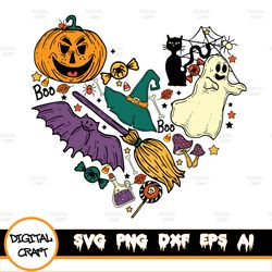 love halloween svg, cute love halloween sublimation, halloween doodles svg, hand drawn halloween svg, candy corn, ghost,