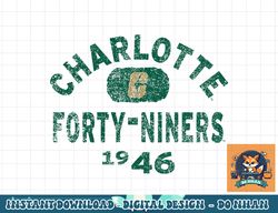 north carolina charlotte 49ers 1946 vintage  png, sublimation