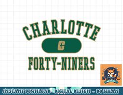 north carolina charlotte forty niners varsity logo  png, sublimation