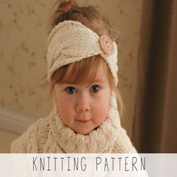 knitting pattern cable headband x kids headband knit pattern x ear warmer pattern x aran headband x womens headband knit