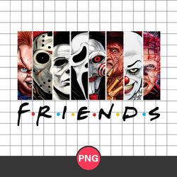 horror friend png, scary horror friends png, horror movie png, halloween png digital file