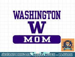 washington huskies mom logo officially licensed  png, sublimation
