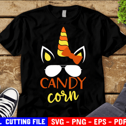 candy corn unicorn svg, halloween unicorn svg, candy corn cutie, girl trick or treat svg, kids halloween shirt svg