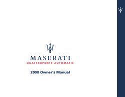 maserati quattroporte 2008 owners manual