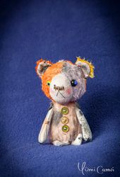 ooak cute weird mini teddy bear by yumi camui